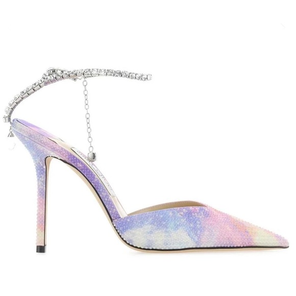 BNIB Jimmy Choo Saida Bay 100 Embellished Ankle Strap Pumps Size 41.5 - Picture 9 of 15